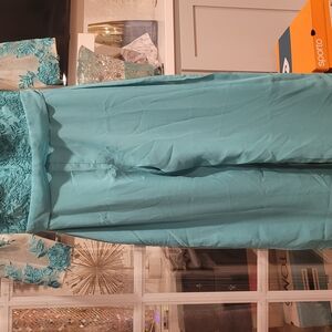 Elegant Blue Lace Jumpsuit